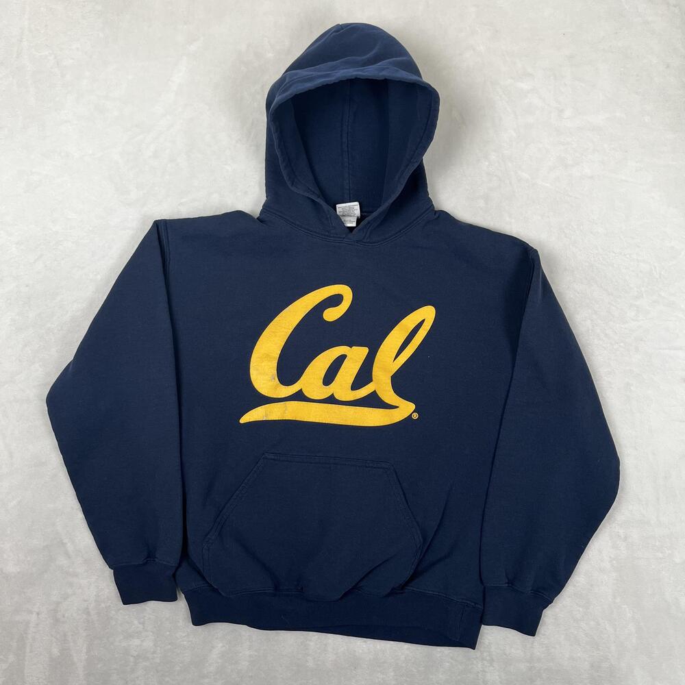 Vintage California Golden Bears Hoodie Sweatshirt Womens Medium BlueCollege